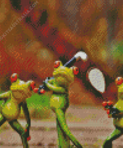 Frogs Playing Golf Diamond Painting