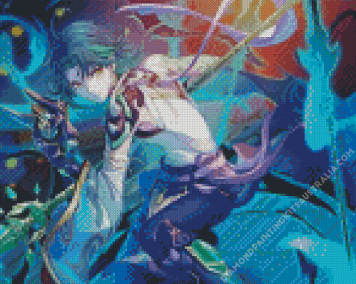 Genshin Impact Xiao Character Art Diamond Painting