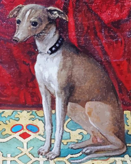 Grey Italian Greyhound Diamond Painting