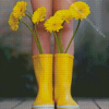 Gumboots And Yellow Flowers Diamond Painting