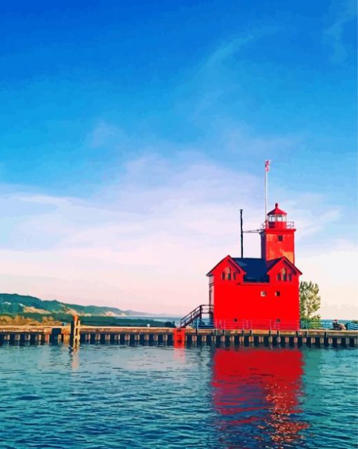 Holland Michigan Lighthouse Diamond Painting