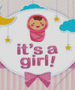 Its A Girl Poster Diamond Painting