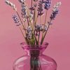 Lavender Flowers In Vase Diamond Painting