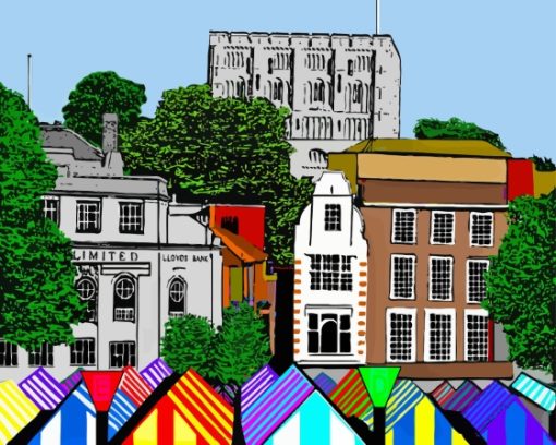 Market Norwich Illustration Diamond Painting