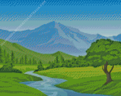 Mountain And River Diamond Painting