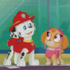 Paw Patrol Skye And Marshall Diamond Painting