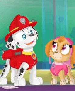 Paw Patrol Skye And Marshall Diamond Painting