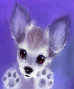 Purple Puppy Art Diamond Painting