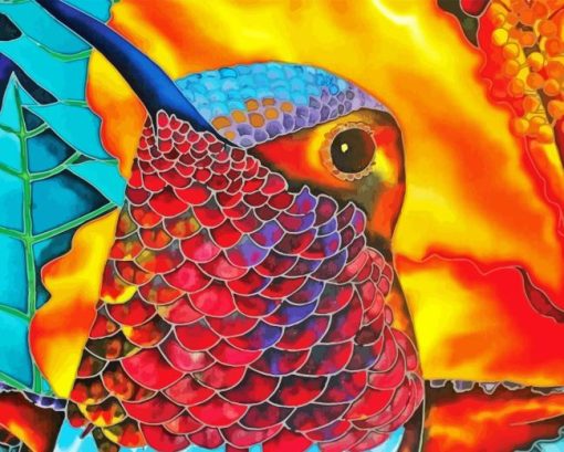 Rufous Hummingbird Art Diamond Painting