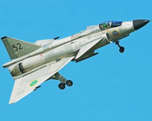 Saab 37 Viggen Diamond Painting