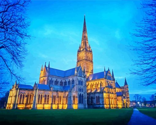 Salisbury Cathedral England Diamond Painting