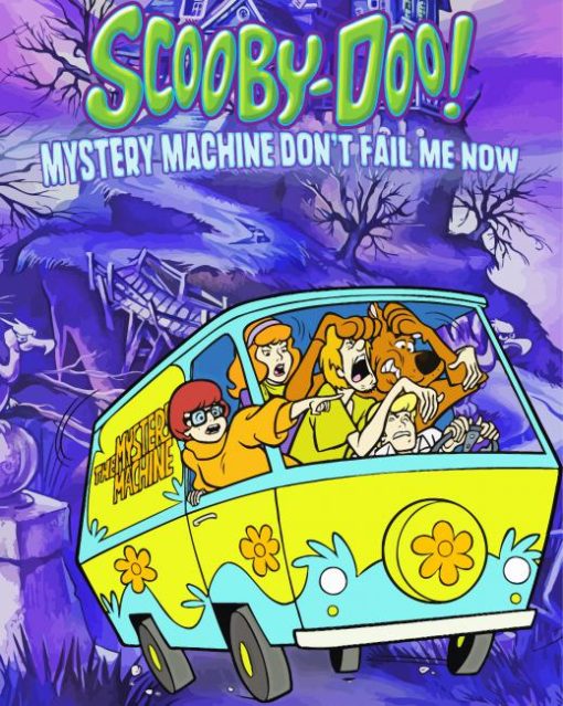 Scooby Doo Mystery Machine Poster Diamond Painting