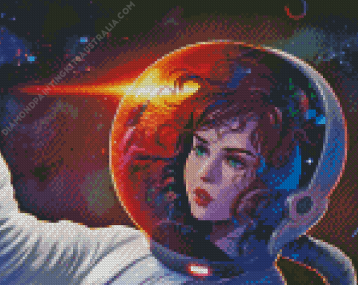 Spacewoman With Butterfly Diamond Painting