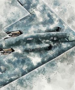 Stealth Bomber Aircraft Art Diamond Painting