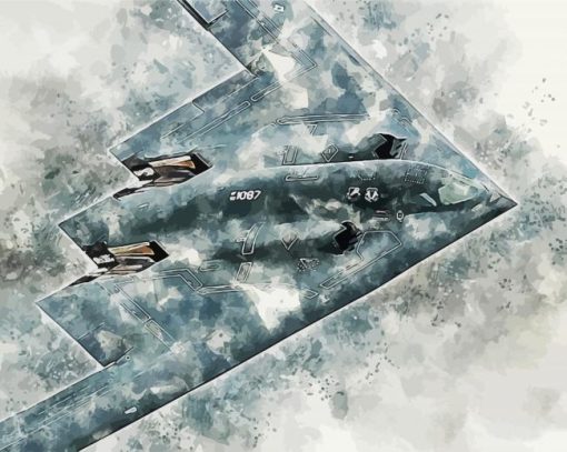 Stealth Bomber Aircraft Art Diamond Painting