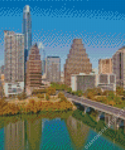 Texas Austin City Buildings Diamond Painting