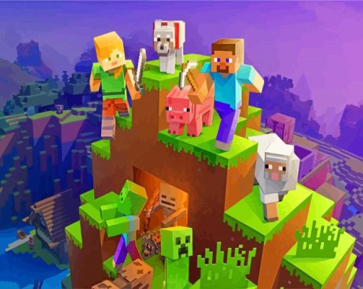 The Minecraft Video Game Diamond Painting