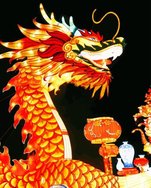 The Dragon Lantern Diamond Painting