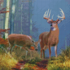 Whitetail Deer Diamond Painting