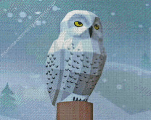 Abstract Harry Potter Owl Diamond Painting