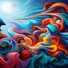 Abstract Swirling Clouds Diamond Painting