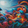 Abstract Swirling Clouds Diamond Painting
