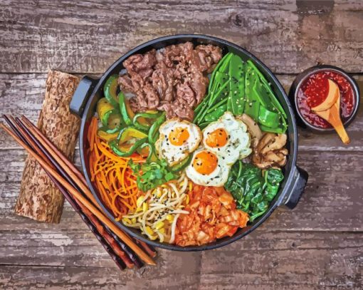 Aesthetic Bibimbap Art Diamond Painting