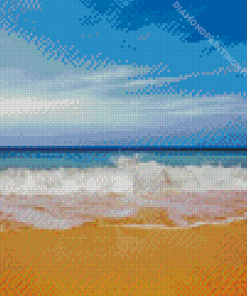 Beach Waves With Sea Sky Diamond Painting