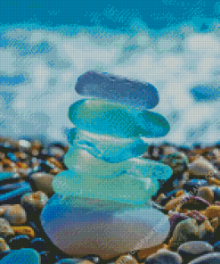 Blue Sea Glasses Diamond Painting