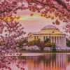 Cherry Blossoms Washington Dc Diamond Painting