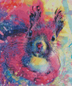 Cute Colorful Squirrel Diamond Painting