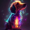 Dachshund Neon Dog Diamond Painting