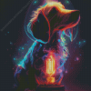 Dachshund Neon Dog Diamond Painting