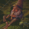 Dwarf Man Playing With A Flute Diamond Painting