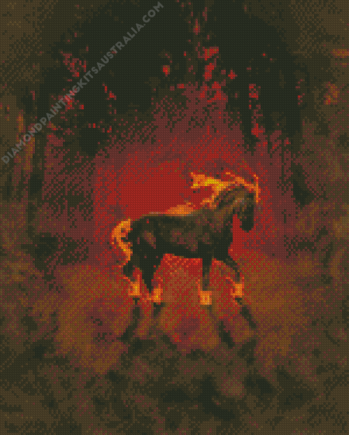 Hell Horse Diamond Painting