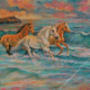 Horses At The Beach Diamond Painting