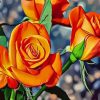 Orange Roses Diamond Painting