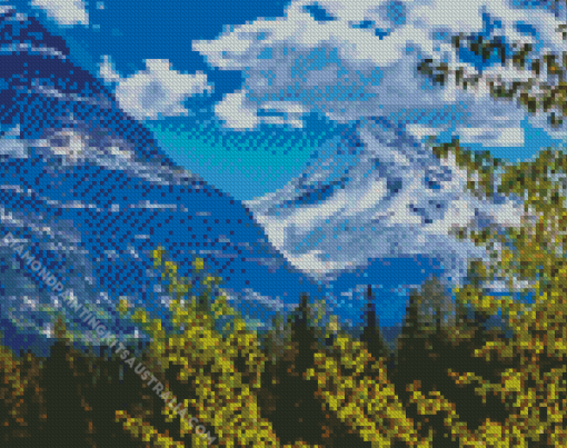 Snowy Mountains Montana Diamond Painting