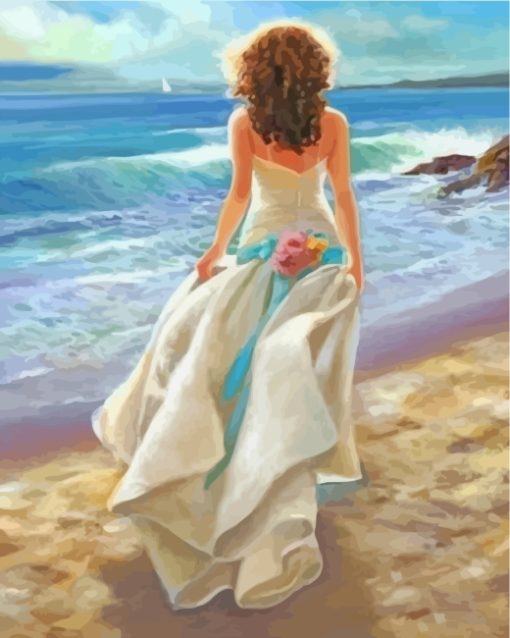 Woman On The Beach Diamond Painting