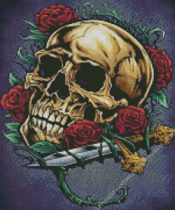 Skull Rose Diamond Painting