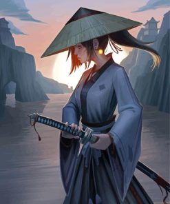 Anime Samurai Girl Diamond Painting