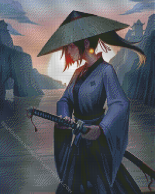 Anime Samurai Girl Diamond Painting