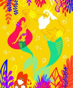 Ariel And Father King Triton Diamond Painting