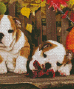 Autumn Puppies Diamond Painting