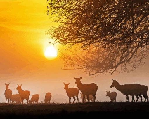 Bushy Park Animals Diamond Painting