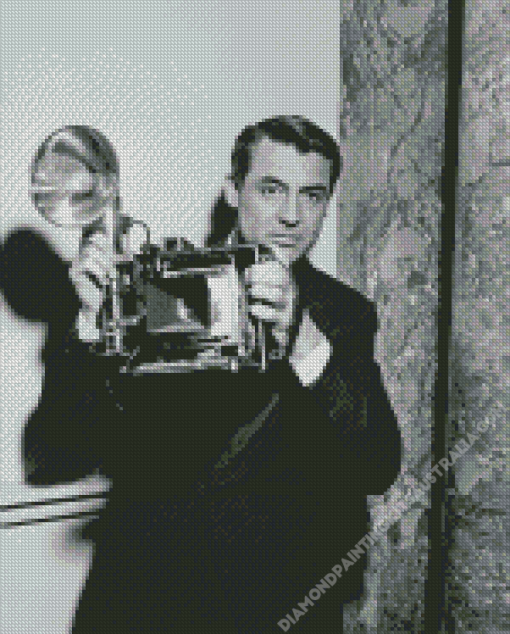 Cary Grant With Camera Diamond Painting