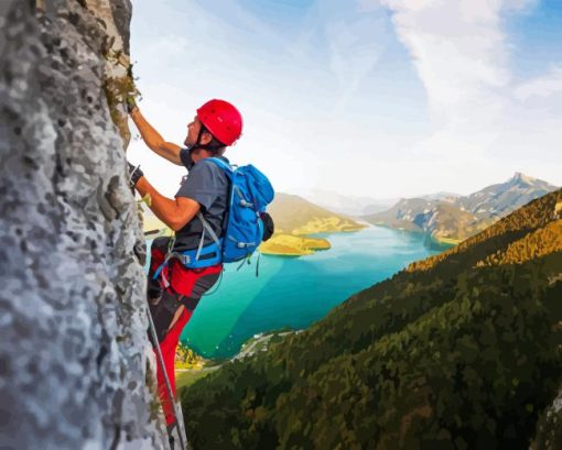 Climbing A Mountain Diamond Painting