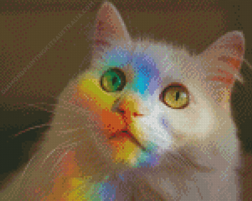 Cute Rainbow Cat Diamond Painting