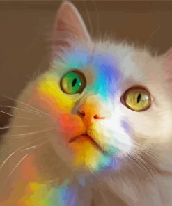 Cute Rainbow Cat Diamond Painting