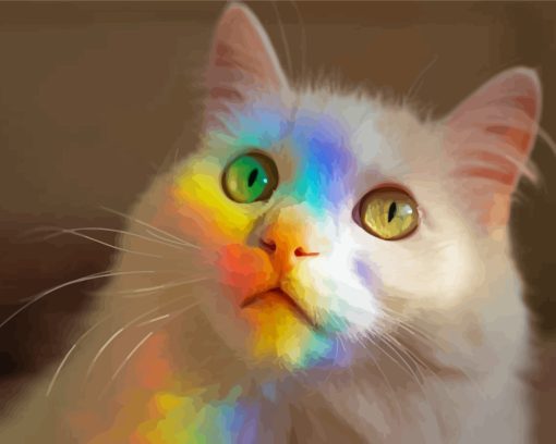 Cute Rainbow Cat Diamond Painting